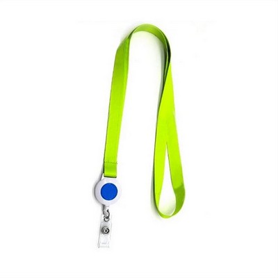 3/4 inch Polyester Lanyard with Badge Holder Clip