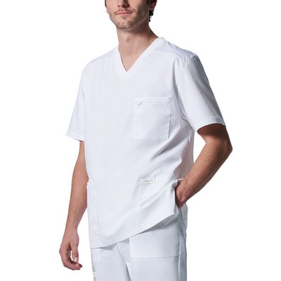 Landau® ProFlex Men's Rib Knit V-Neck Scrub Shirt