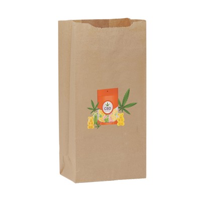 Natural Kraft 6# SOS Bag with Full Color Digital Imprint (6 x 3.625 x 11.0625)