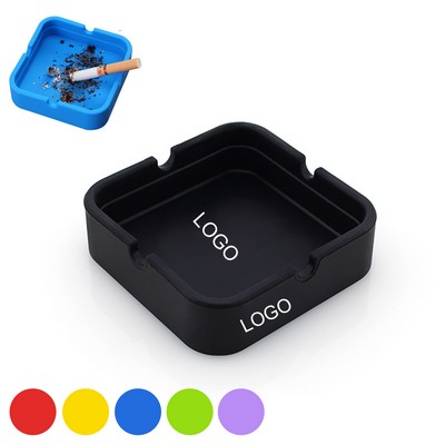 Square Silicone Ashtray for Cigarettes