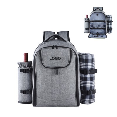 Large Picnic Backpack for 4 Person with Blanket (direct import)