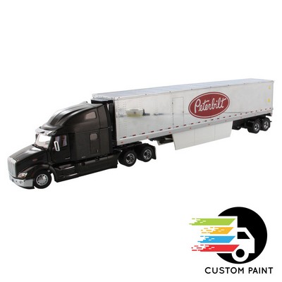 1:50 Peterbilt 579 UltraLoft Day Cab SBFA with 53' Chromed Refer with Petebilt Logo