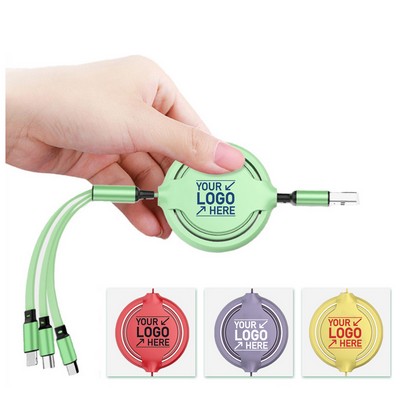 3-in-1 Retractable Charging Cable Fast Charger