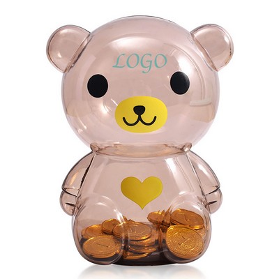 ClearCritter Transparent Animal Piggy Bank for Savings and Decoration