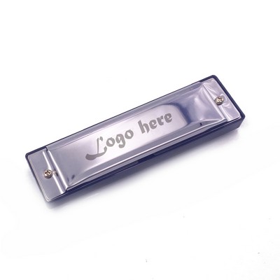 10 Holes C Key Mouth Organ Blues Deluxe Harmonica With Carrying Plastic Case