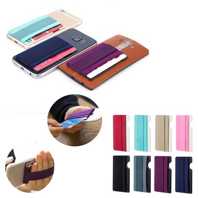 Elastic Phone Wallet With Hand Strap Secure holder