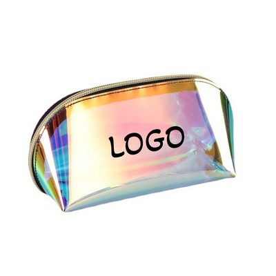 Clear Holographic Cosmetic Pouch