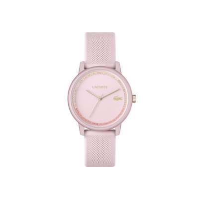 Lacoste™ L.12.12 Ladies Blush Aluminum Watch w/Silicone Strap