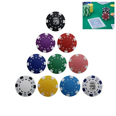 11.5G ABS Poker Chips w/Striped Design - Set of 6