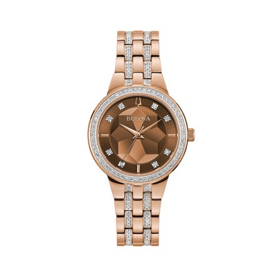 Bulova® Ladies Phantom Crystal Collection w/Rose Gold Tone Dial