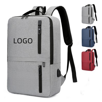 Business Laptop Backpack with USB Charging Port