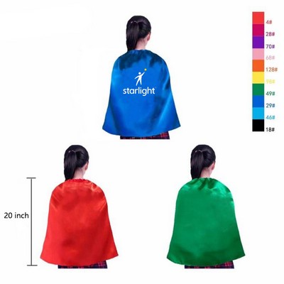 Youth Superhero Cape/Satin Cape 27.5''W x 20''H