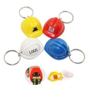 Construction Hat Key chain with Bottle Opener