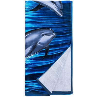 22" X 42" Sublimated Silk Touch Velour Bath/Sports Towel