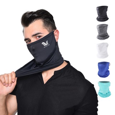 Face Cover UV Protection Neck Gaiter Scarf With Ear Loops