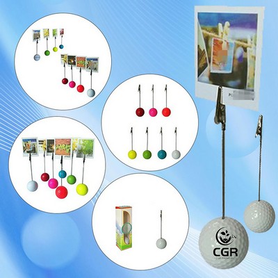 Memo Holder with Golf Ball Clamp