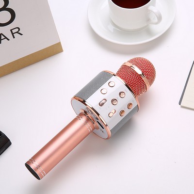 Microphone Portable Wireless Speaker Karaoke Microphone for Kids Singing