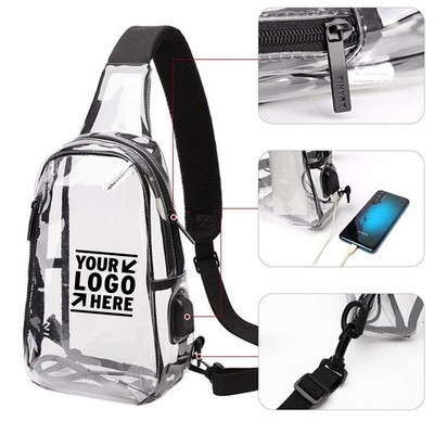 Clear PVC Waterproof Shoulder Bag