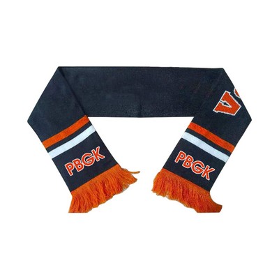 Knit Soccer Scarf with Fringe for Ultimate Style and Comfort