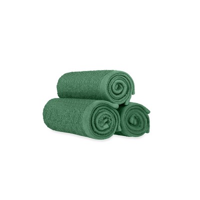 100% Ringspun Cotton Charcoal Hunter Green Dyed Hand Towel w/Dobby Hem