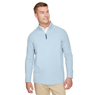 Devon & Jones CrownLux Performance™ Men's Clubhouse Micro-Stripe Quarter-Zip