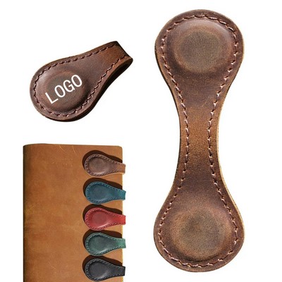 Magnetic Leather Bookmark