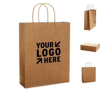 13 x 17 Kraft Twisted Paper Handle Take Out Bag