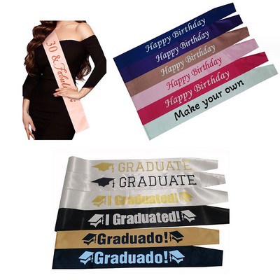 Custom Satin Pageant Sash