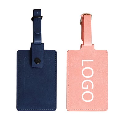 Pu Leather Luggage Tags With Privacy Cover