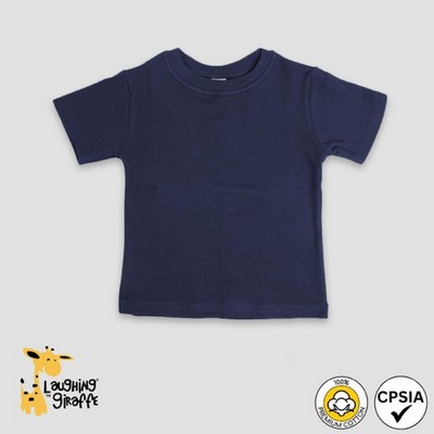 Baby Short Sleeve T-Shirt Navy - Laughing Giraffe®