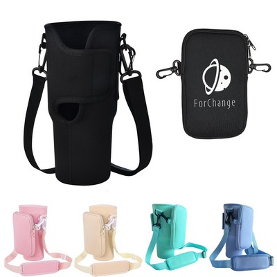 40 Oz Tumbler Carrier Bag w/ Detachable Phone Pouch