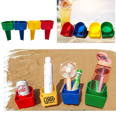 Beach Cup Holder w/ Pocket