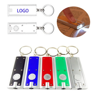 Rectangle Keychain Led Flashlight