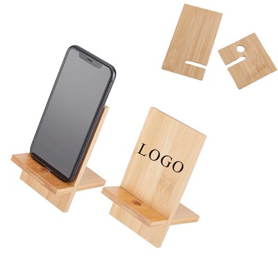 Detachable Phone Stand Made With Genuine Bamboo