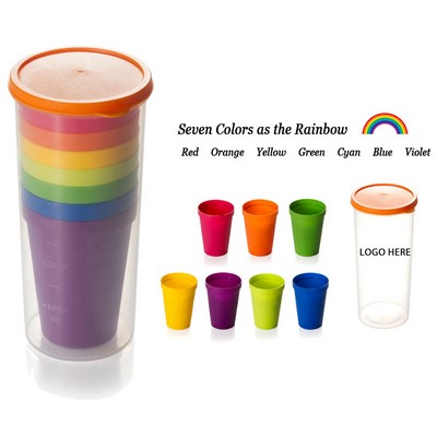 Stackable Rainbow Cup Set