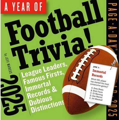 A Year of Football Trivia! Page-A-Day® Calendar 2025 (League Leaders, Famo