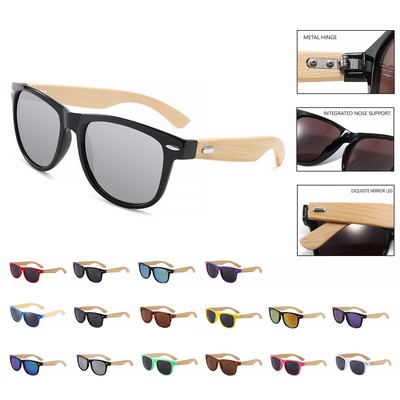 Wood Sunglasses Polarized with Bamboo Frame