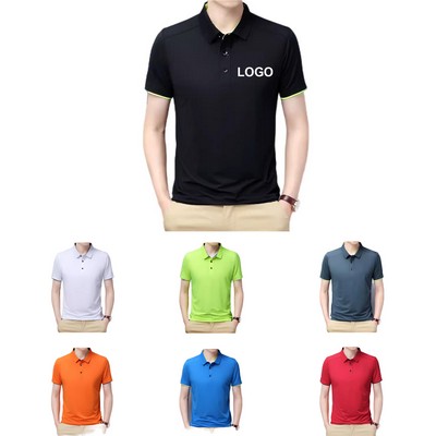 Men's Polo Shirt Moisture Wicking Summer Short Sleeve Tennis Golf Shirts