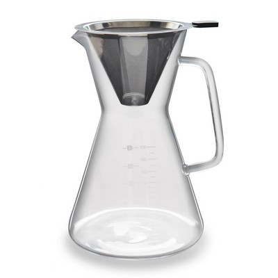 London Sip Glass Pour Over Carafe w/Reusable Filter