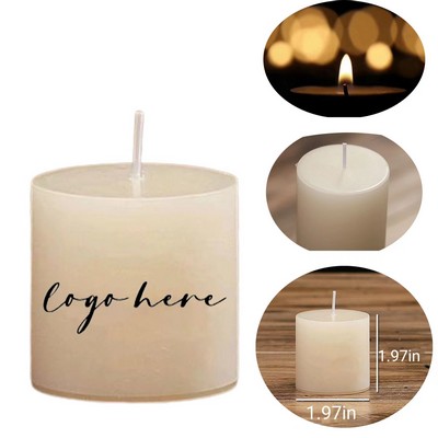 1.97 Inch European Style Ivory White Long-Burning Large Candle