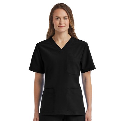 ScrubJoy Fit-4-All - Unisex Three-Pocket V-Neck Scrub Top