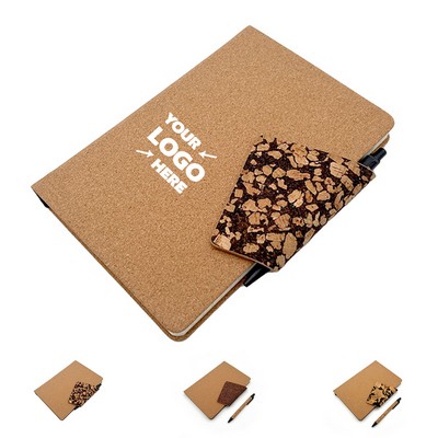 Cork Buckle Notebook With pen