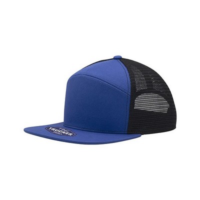 Mega Cap™ Cotton Twill 7 Panel Trucker Cap