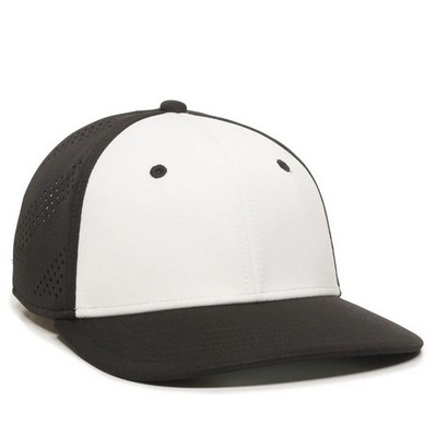 Outdoor Cap® Pro Mid Crown White Front Hat w/Perforated Sides