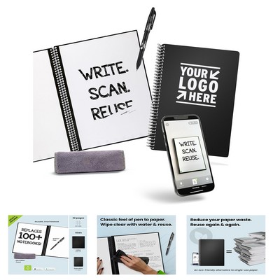 6 x 8.8 Inch 36-Page Reusable Smart Notebook