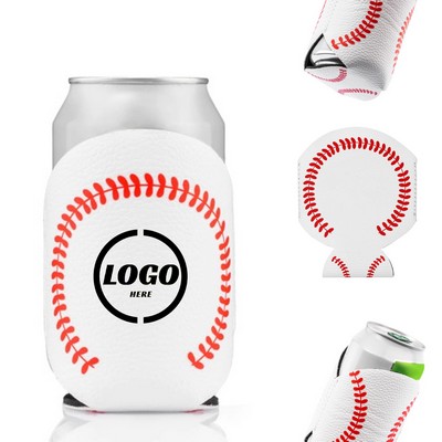 Baseball Skin Can Bottle Cooler Holder