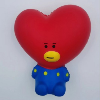 Slow-Rebound Heart-Shaped Head Stress Relief Toy