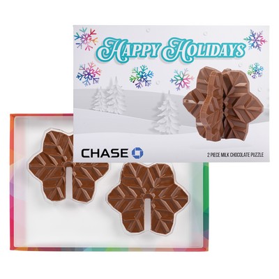 3D Puzzle Milk Chocolate Snowflake