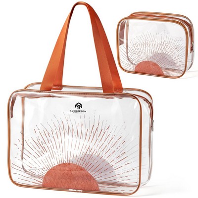 Boho Sun Clear Cosmetic Bag Set