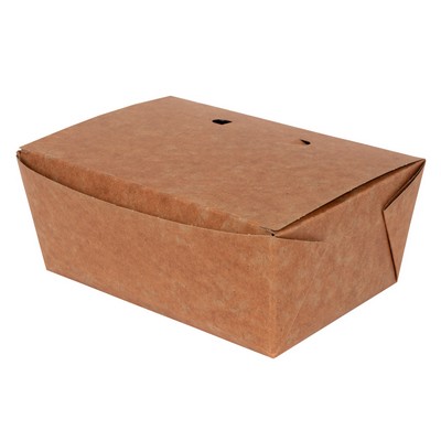 BioPak DINE #4 Vented Paper Takeout Box - Kraft